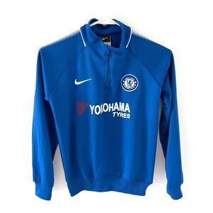 Nike Chelsea FC 2018-19 1/4 Zip Training Pullover, Size: 14